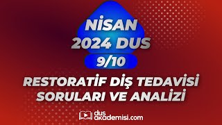 DUS RESTORATÄ°F DÄ°Åž TEDAVÄ°SÄ° 2024 NÄ°SAN SORULARI VE REFERANSLARI  UZM DT EBUBEKÄ°R YILMAZ [upl. by Trebloc827]