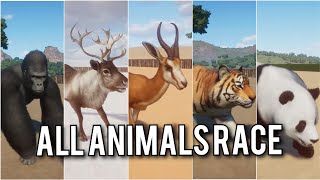 Planet Zoo ALL Animals Race Showcase [upl. by Eehc336]