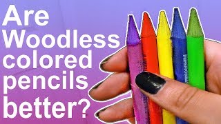 ARE WOODLESS COLORED PENCILS BETTER THAN REGULAR [upl. by Delainey695]