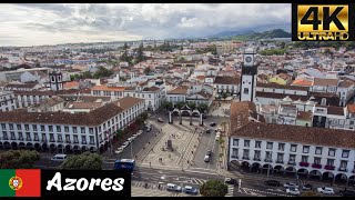 Ponta Delgada City Walk  Azores  Portugal 4K [upl. by Aamsa]