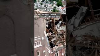 Church Steeple Buildings Damaged In Rome New York Tornado [upl. by Atenaz737]