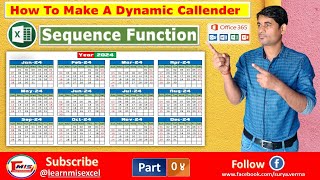 Excel Me Calendar kaise Banaye  How to make a Dynamic calendar in Excel  Sequence formula 365 P4 [upl. by Mace51]