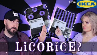 We Try Licorice  Sweet Licorice amp Salty Licorice  Lördagsgodis from Ikea [upl. by Lustig]