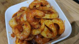 Calamars et crevettes en sauce rouge pimenté 🌶️🦐🦑 [upl. by Zinah278]