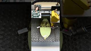 Leaf painting production processLeaf engraving machineStall shorts [upl. by Wheeler]