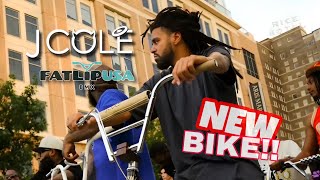 J COLE’S NEW DREAMVILLE BIKE Riding in HOUSTON Built by FATLIP USA BMX [upl. by Nehemiah920]