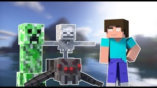 Monster School A Surprise to Herobrine Minecraft Animation [upl. by Leesa]