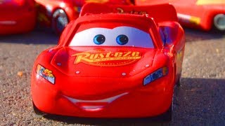 Disney Cars 2 Lightning McQueen Hudson Hornet Piston Cup Racer Pixar Mattel Toys World Grand Prix [upl. by Hpeseoj]