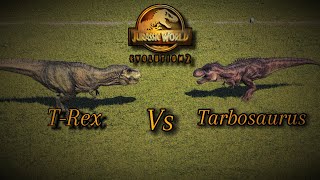 TREX VS TARBOSAURUS  JURASSIC WORLD EVOLUTION 2 FULL VERSION [upl. by Aniara]