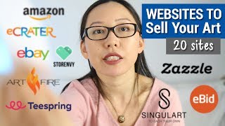 Best Websites to Sell Your Art Online 💰20 sites [upl. by Noirod226]