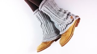 How to Loom Knit Leg Warmers DIY Tutorial [upl. by Leblanc]