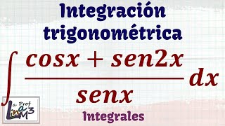 Integración trigonométrica con ángulo doble  La Prof Lina M3 [upl. by Ximenes682]