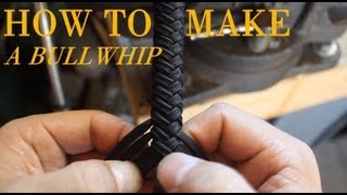 How to Make a Paracord Bullwhip  a full length tutorial by Nick Schrader [upl. by Elonore897]