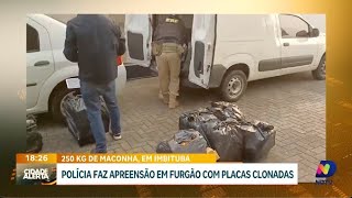 Polícia apreende 250 kg de maconha em furgão com placas clonadas [upl. by Sidwohl168]