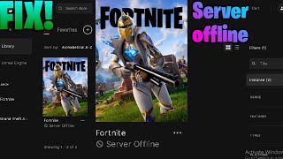 How to fix Fortnite server offline Chapter 4 season 4 Server offline  Chapter 4 Season 2 [upl. by Ahsimac]