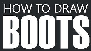 How To Draw Boots  Waterproof Rain  Snow Boot Drawing Steel Toe Boots [upl. by Fianna]