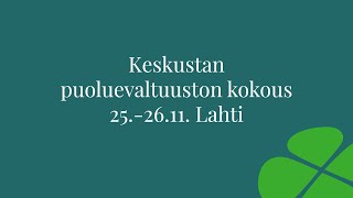 Puoluevaltuusto Lahti su 2611 [upl. by Ahsiet73]