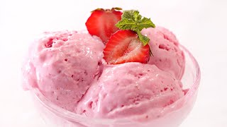 Helado de Fresa fácil y delicioso  3 Ingredientes y SIN máquina heladera [upl. by Seaton]