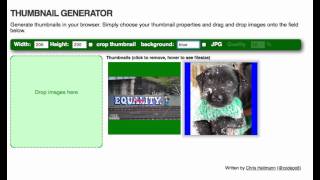 Thumbnail generator in HTML5 canvas with drag and drop [upl. by Yelnikcm]