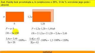 Wyrażenia algebraiczne i procenty  Zadanie 6  Matfiz24pl [upl. by Jory918]