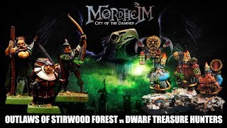 Outlaws of Stirwood Forest vs Dwarf treasure hunters Mordheim warhammer full game [upl. by Edwin]