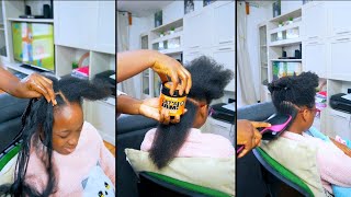 Chunky box braids tutorial on a dry kinky hair  Is lets jam really jamming Best gel pls 🙏🙄 [upl. by Yuk]