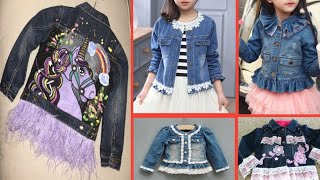 Jeans Jacket Design for Baby girlkidsDenim Jacket for girlsjacket collectionoutfit ideas [upl. by Anneehs]