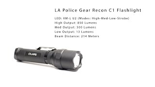 LA Police Gear  Recon C1 Flashlight [upl. by Akelam]