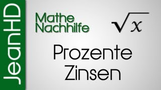 Mathe Nachhilfe  Prozent und Zinsrechnung [upl. by Ahsilrae193]