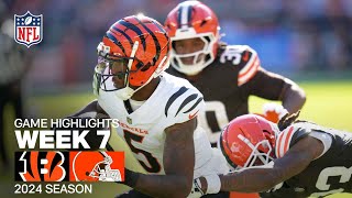 Cincinnati Bengals vs Cleveland Browns  2024 Week 7 Game Highlights [upl. by Merna65]