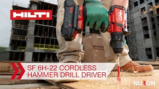 Hilti Nuron SF 6H22 Cordless Hammer Drill Driver  Features and Benefits [upl. by Chally]