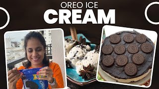 Instant Ice cream Cake Recipe 🤤  Oreo Ice cream cake 🍰  So Saute [upl. by Eellac]