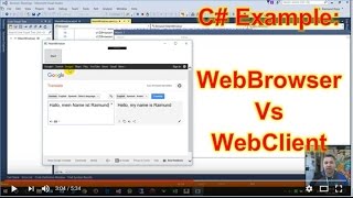 Examples WebBrowser and WebClient reading Google Translate [upl. by Aymahs]