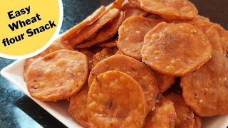 Crispy wheat flour snacksSpicy teatime snack with less ingredients10min Wheat flour snack ideas [upl. by Guglielma]