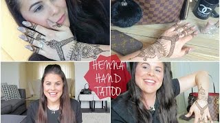 Henna Hand Tattoo Tutorial [upl. by Wendi]