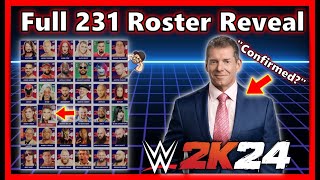 WWE 2K24 Complete Roster Revealed 231 Wrestlers [upl. by Meeka979]