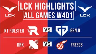 LCK Highlights ALL GAMES Week 4 Day 1  LCK Spring 2024 [upl. by Assi383]