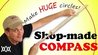 Make huge circles with a homemade beam compass Woodworking shop project [upl. by Anad448]