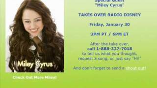 Miley Cyrus Takes Over Radio Disney 1302009 Part 1 [upl. by Aynad]