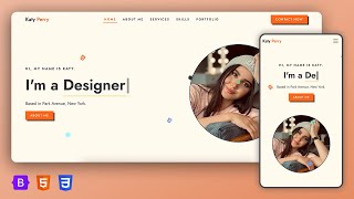 Bootstrap 5  Personal Portfolio Website using HTML CSS JavaScript amp Bootstrap 5  Easy Tutorial [upl. by Roley420]