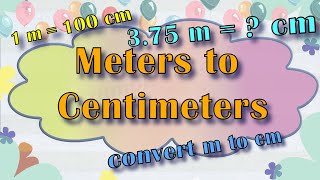 m to cm  Meters to Centimeters  Word Problems  Maths  Grade 3 4  Worksheet style Questions [upl. by Lippold]