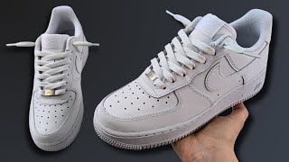 HOW TO LOOSE LACE NIKE AIR FORCE 1s BEST WAY [upl. by Jaymee]