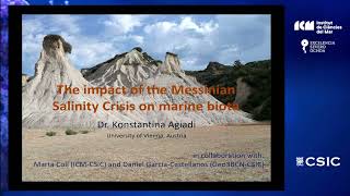 The impact of the Messinian Salinity Crisis on marine biota  Konstantina Agiadi [upl. by Greenburg461]