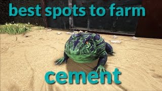 Ark Survival Evolved CenterTips 5 Cementpaste farming with frogbest way amp spots [upl. by Mommy]