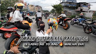 Crazy superbikes race vlog of Nepal  75cr worth bikes in a single event ​⁠rajkumarthapamagar32 [upl. by Belldame284]