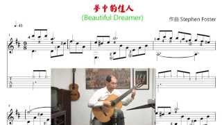 夢中的佳人 吉他演奏  Beautiful Dreamer Guitar Solo [upl. by Atnim]