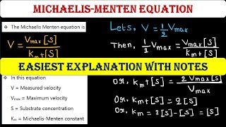 Michaelis Menten equation  Biochemistry [upl. by Pippas]