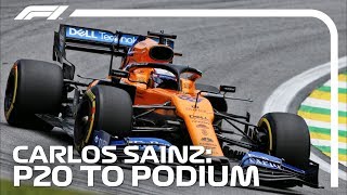 Carlos Sainz From P20 To Podium  2019 Brazilian Grand Prix [upl. by Elbas]