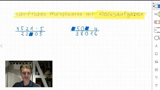 Schriftlich Multiplizieren Teil 4 Klecksaufgaben [upl. by Herald]