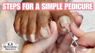 Simple DIY Pedicure on Thick Toenails [upl. by Coughlin]